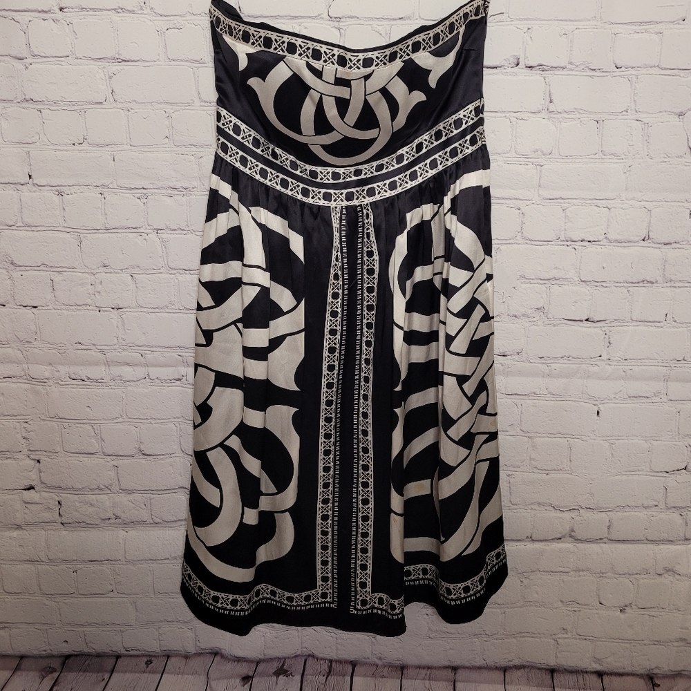 White House‎ Black Market Strapless Silk Dress Size 2